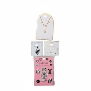 4-piece fashion jewelry bundle with a mix of necklaces, stud earrings